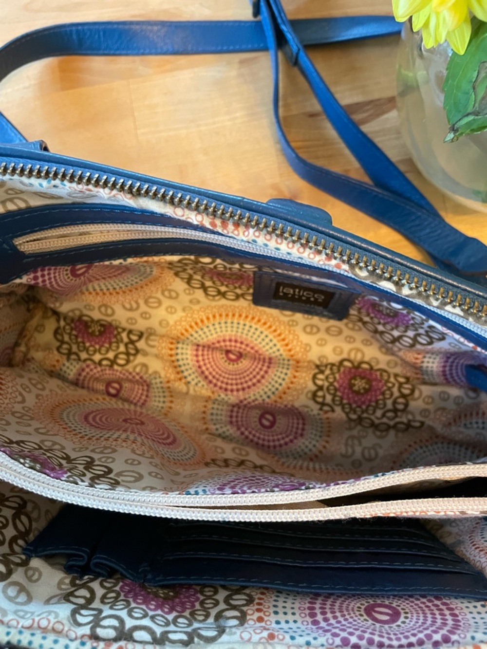 latico Blue Leather Crossbody Bag - Picture 5 of 10